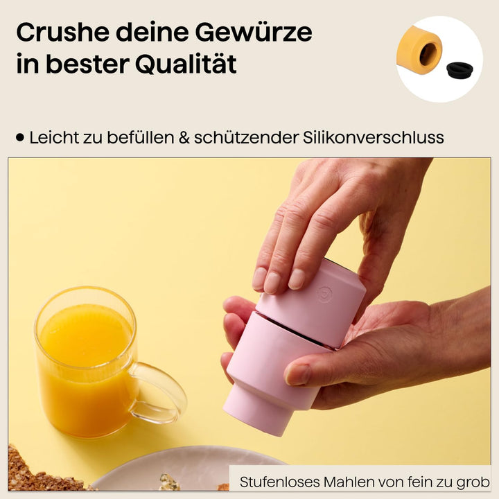 Crushgrind Billund Gewürzmühle mit Keramikmahlwerk Braun | Salz und Peffermühle mit verstellbarem Ma