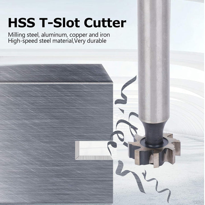 T-Nut-Fräser HSS Metrischer T-Spur-Nutfräser Zum Fräsen von Stahl, Aluminium, Kupfer und Eisen