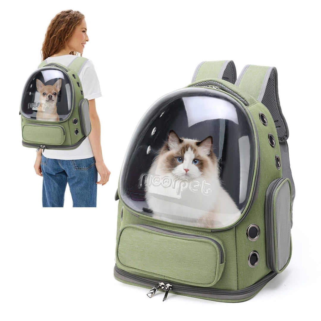 PETCUTE Haustier Rucksack,Tragbar Raumkapsel Hunde Katzen Rucksack mit Herausnehmbarer Matte,Atmungs