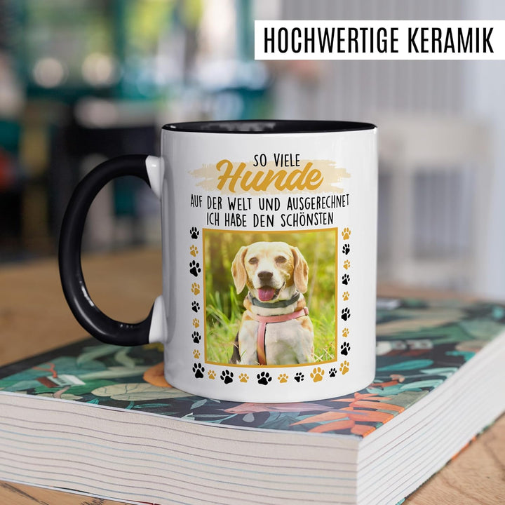 Tasse Hund personalisiert Geschenk So viele Hunde und ich habe den schönsten, Kaffeetasse eigenes Bi