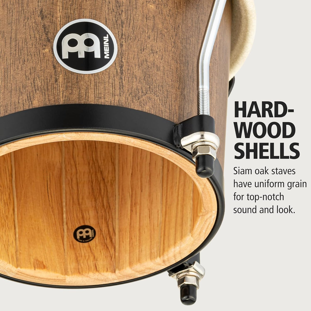 Meinl Percussion HTB100WB-M Wood Bongo-Set, Headliner Designer Series, Durchmesser 17,15 cm (6,75 zo