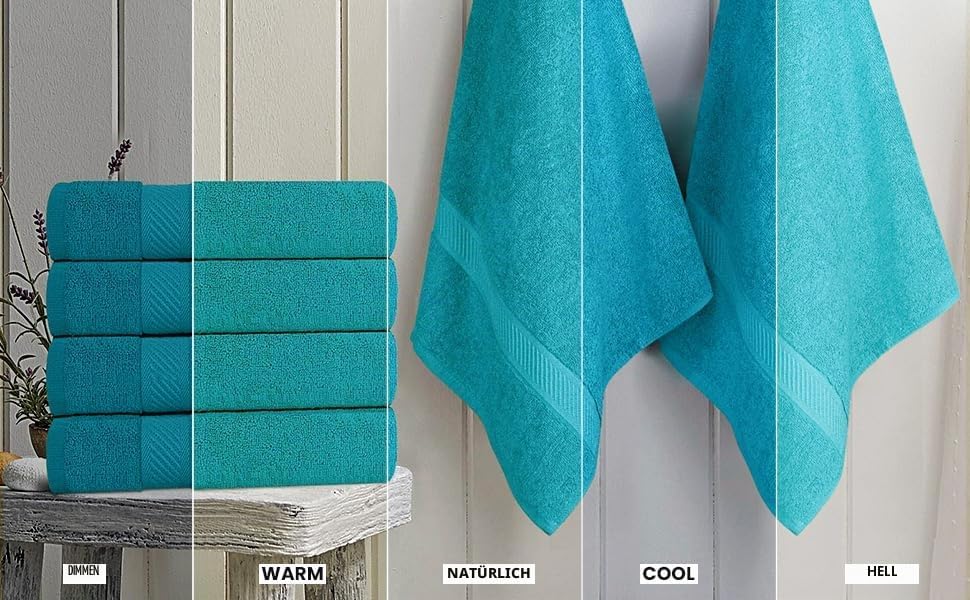 Utopia Towels - 6er-Pack mittelgrosse Badetücher aus 100% Baumwolle mit Aufhängeschlaufen, 60x120 cm