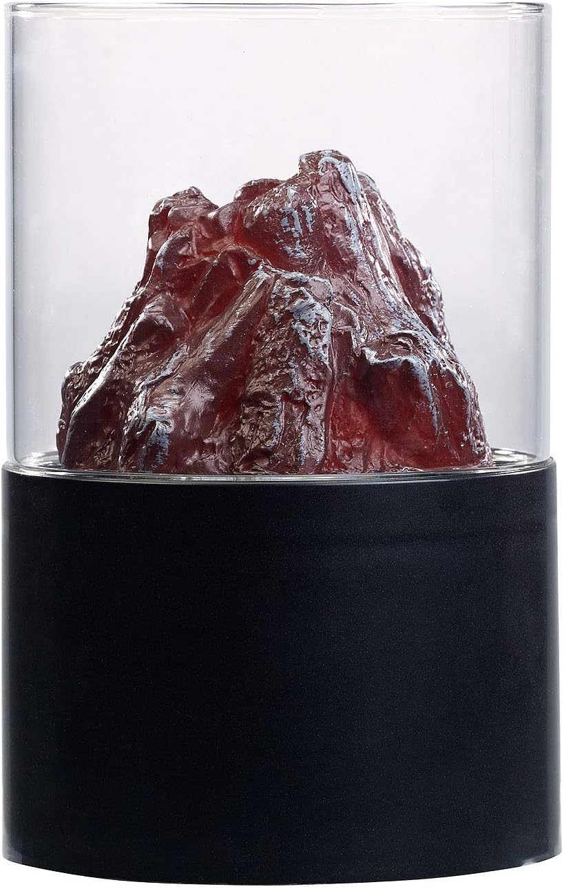 Carlo Milano LED Flamme: 2er-Set Mini-Dekofeuer mit Flackerlicht, Sichtglas, batteriebetrieben (Flac