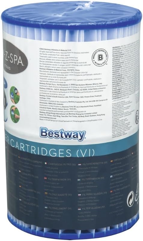 Bestway Filter Cartridge VI für Miami, Vegas, Monaco Lay-Z-Spa 58323- 6er Twin Pack 6 Twin