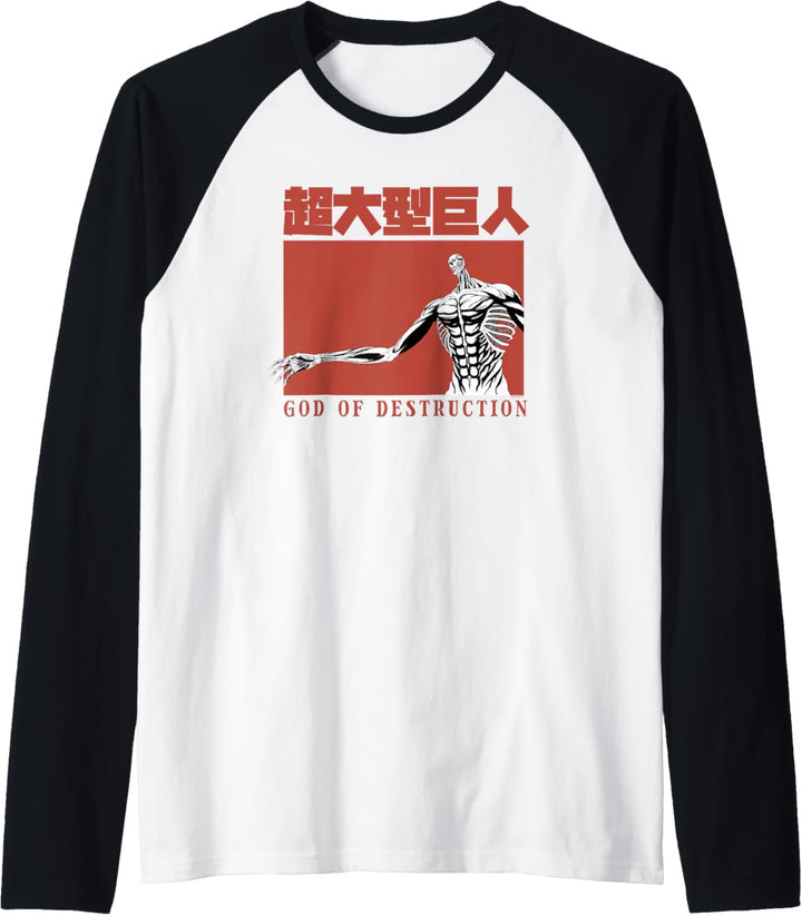Attack on Titan Season 4 Titanengott der Zerstörung Raglan