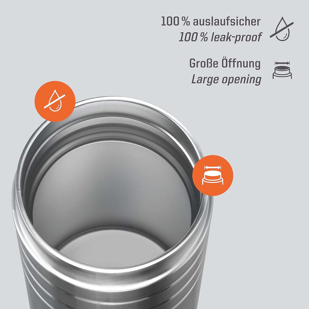 Esbit Thermobehälter Majoris | Edelstahl | BPA-Frei | Schwarz & Silber | 0,4L & 0,55L | für warme Sp