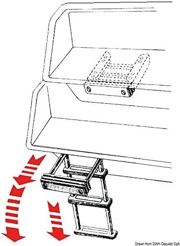 Saarwebstore Badeleiter für Badeplattform 3&4 Stufen Teleskopleiter klappbar Bootsleiter NIRO Grösse