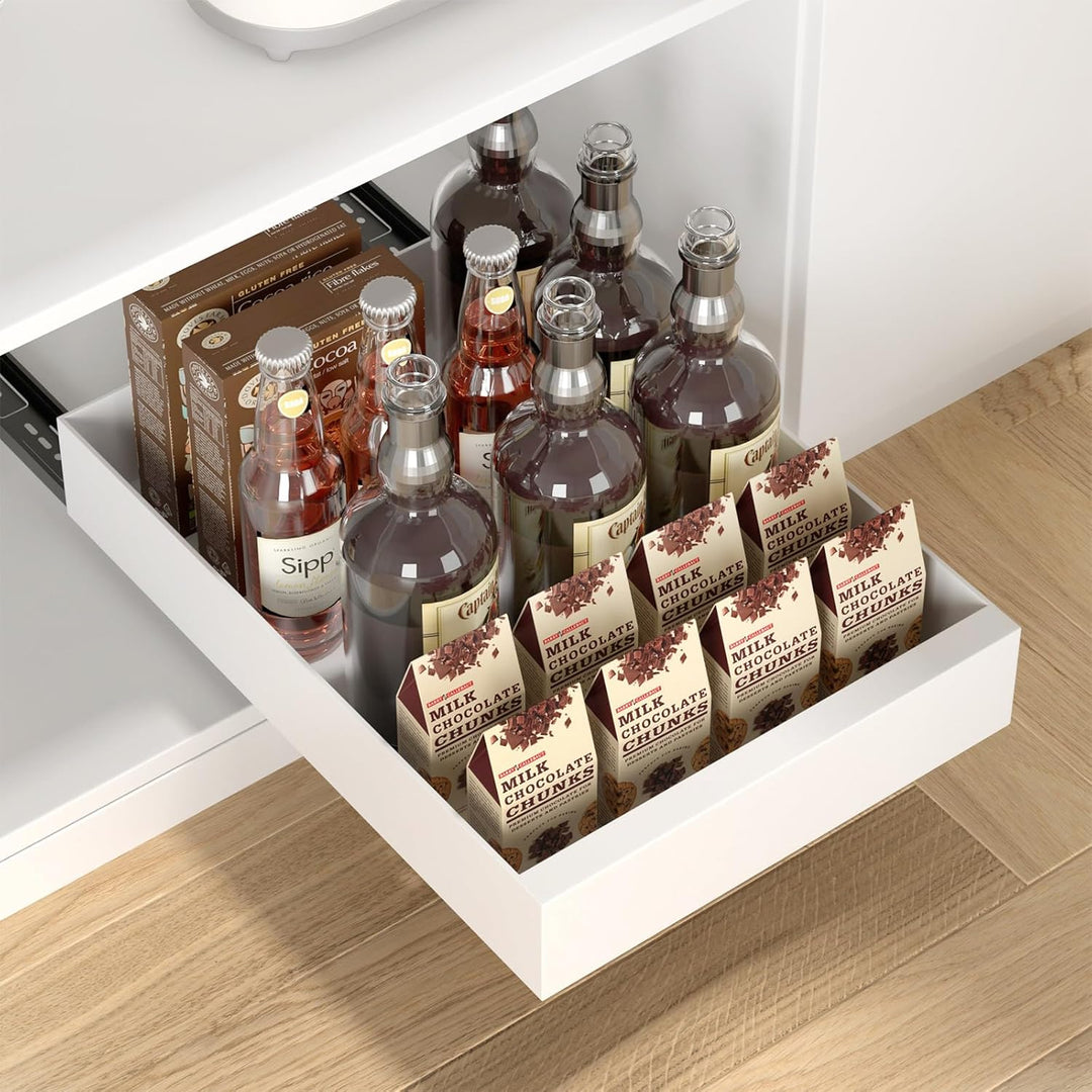 Zanfqvo Teleskopschublade, Ausziehbare Schublade KüChe, Schubladen Aufbewahrung Regal, Ausziehbarer