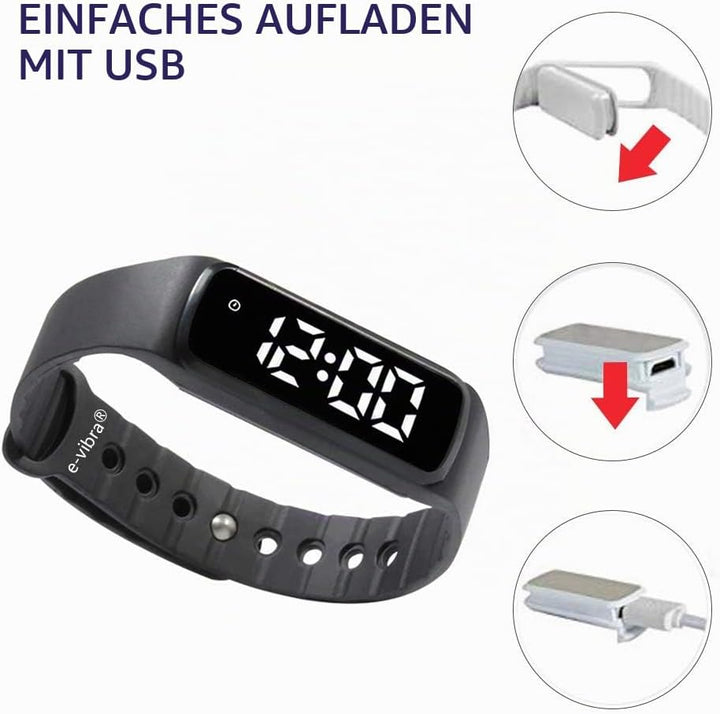 Töpfchen-Trainingsuhr - Silent Vibrating Alarm Reminder Watch für Jungen/Mädchen - mit Timer und 12
