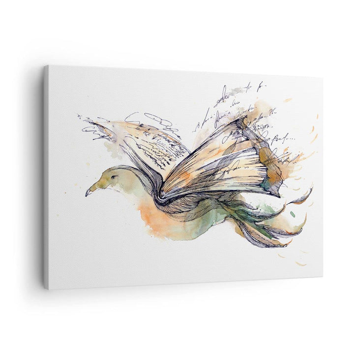 ARTTOR Bilder auf Leinwand Vogel Fantasie Konzept Leinwandbild 70x50cm Wandbilder Dekoration Wohnzim