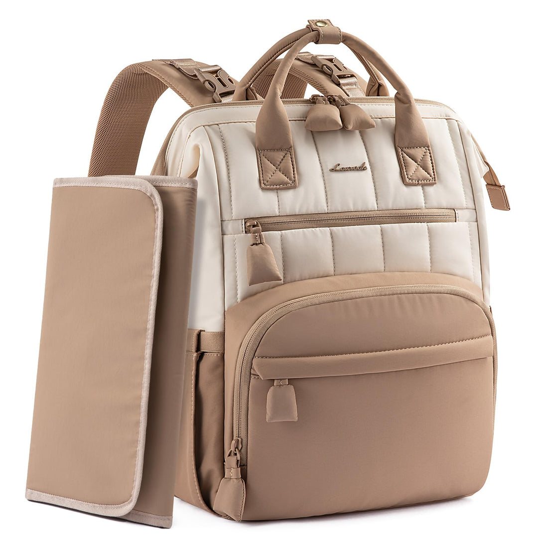 LOVEVOOK Wickelrucksack Gross, Baby Wickeltasche Rucksack Diaper Bag mit Wickelunterlage, Wasserabwe