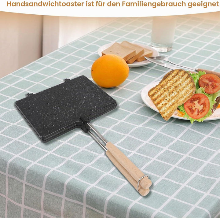 Doppelseitige Bratpfanne, Sandwich-Maker, Grillkäse-Maker, Antihaftbeschichtete Flip-Pfanne, Sandwic