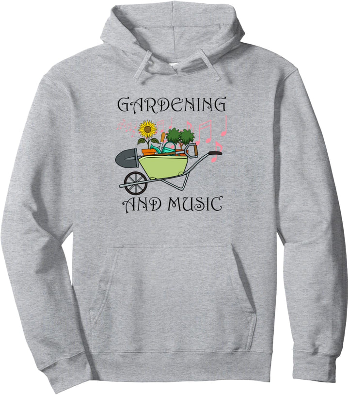 Musiknoten und Gartenarbeit Gärtner Spruch Pullover Hoodie