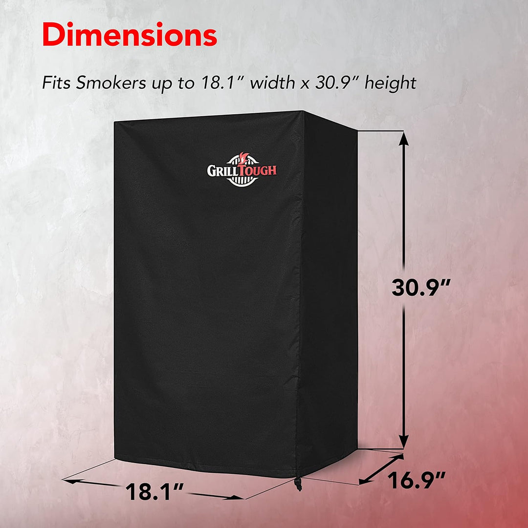 GrillTough Strapazierfähige Abdeckung für Smoker und Grillplatte im Aussenbereich, 76,2 cm, wasserdi