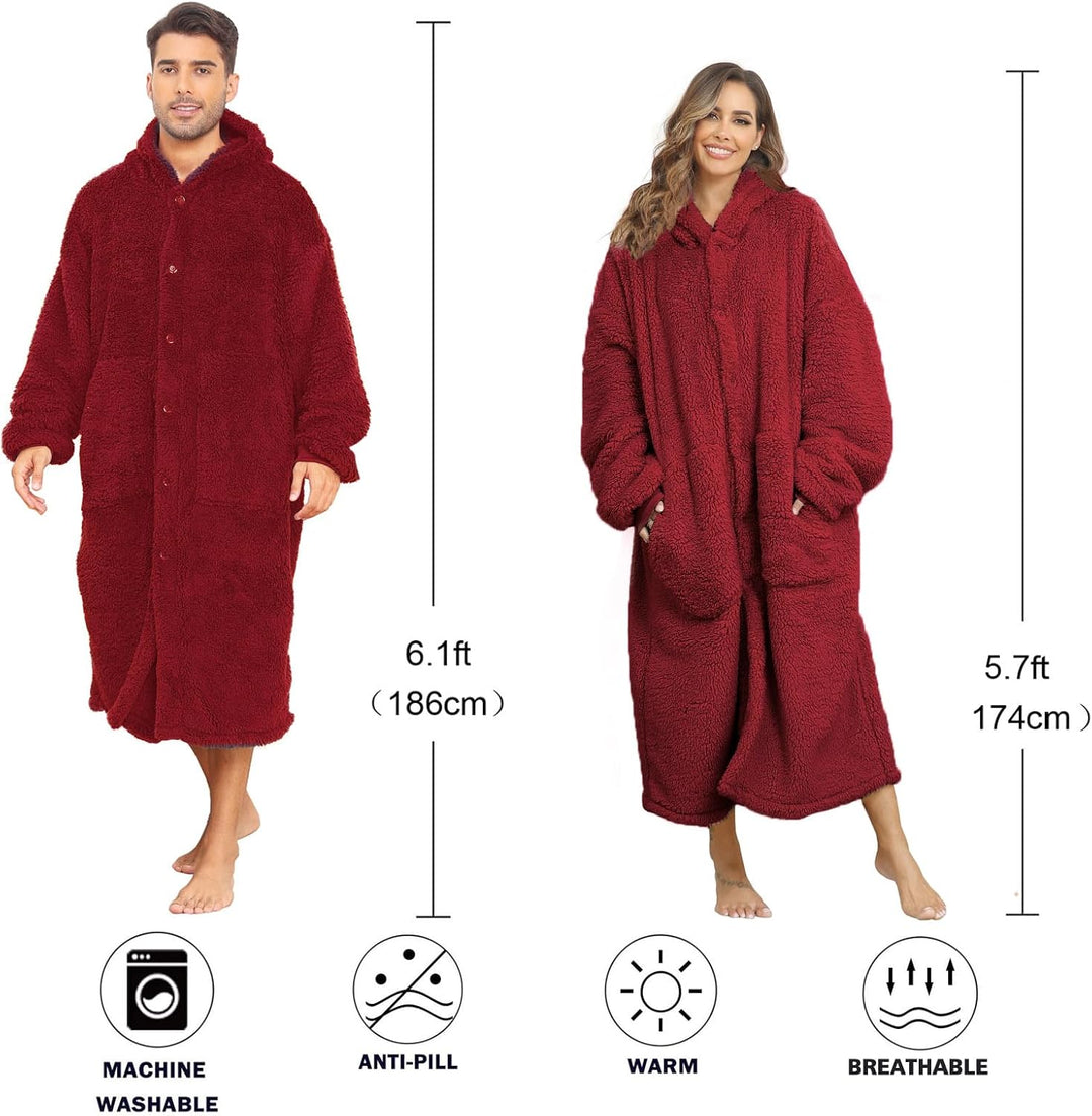 Plüsch Hoodie Decke für Frauen und Männer,Super warme und gemütliche grosse tragbare Decke Hoodies H