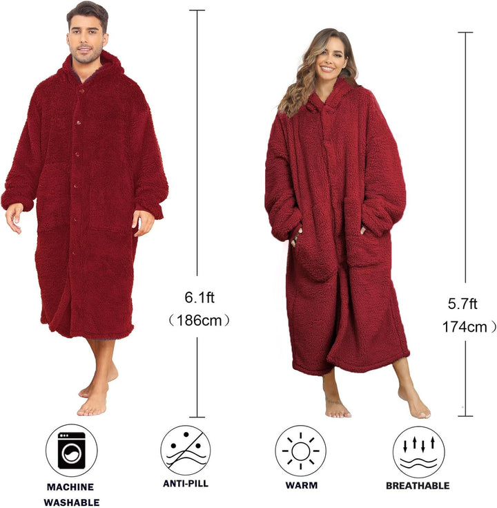 Plüsch Hoodie Decke für Frauen und Männer,Super warme und gemütliche grosse tragbare Decke Hoodies H