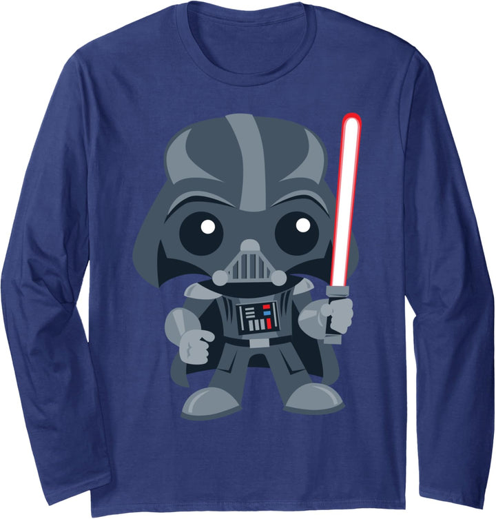 Star Wars Darth Vader Cute Cartoon Langarmshirt