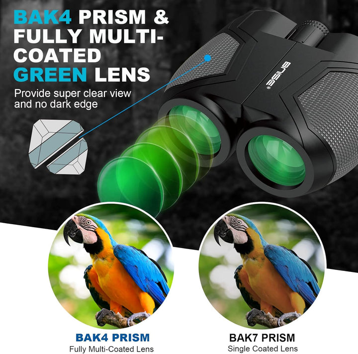 12x25 Kompaktes Fernglas für Erwachsene und Kinder, kleines Fernglas mit Low Light Vision für Vogelb