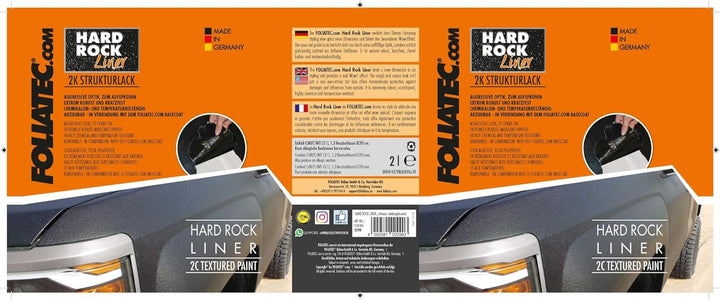 Foliatec Hard Rock Liner, 2K Strukturlack - Removable Set, ablösbare Bedliner-Sprühbeschichtung: aus