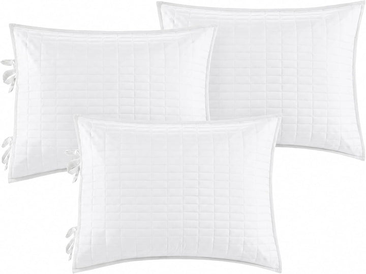 Comfort Spaces Gemütliche Ganzjahres-Bettwäsche mit Bettvolant Tagesbett-Set, Textil, Kienna Weiss,