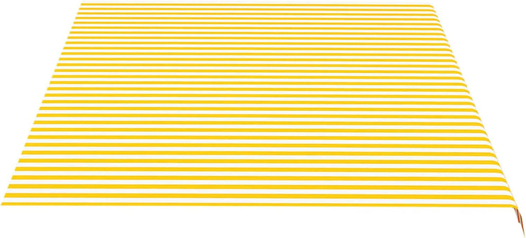Goliraya Markisenbespannung Sonnenschutz Markisenstoff Markisentuch Markise Gelb und Weiss 5x3,5 m O