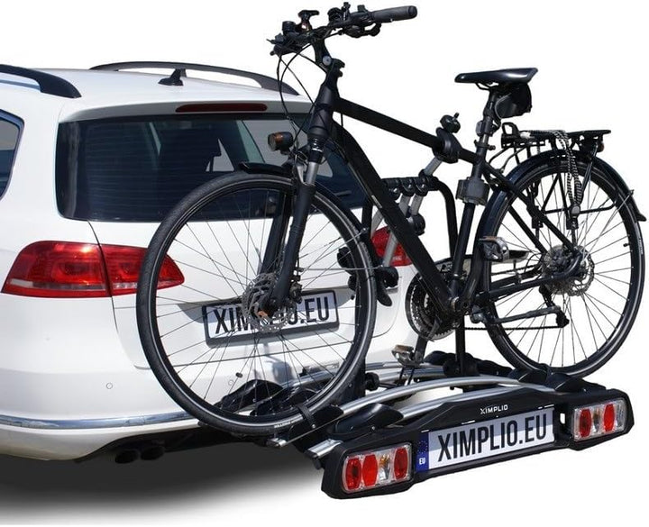Fahrradträger für 4 Räder für Anhängerkupplung AHK - abklappbar Kupplungsträger mit Schnellkupplung
