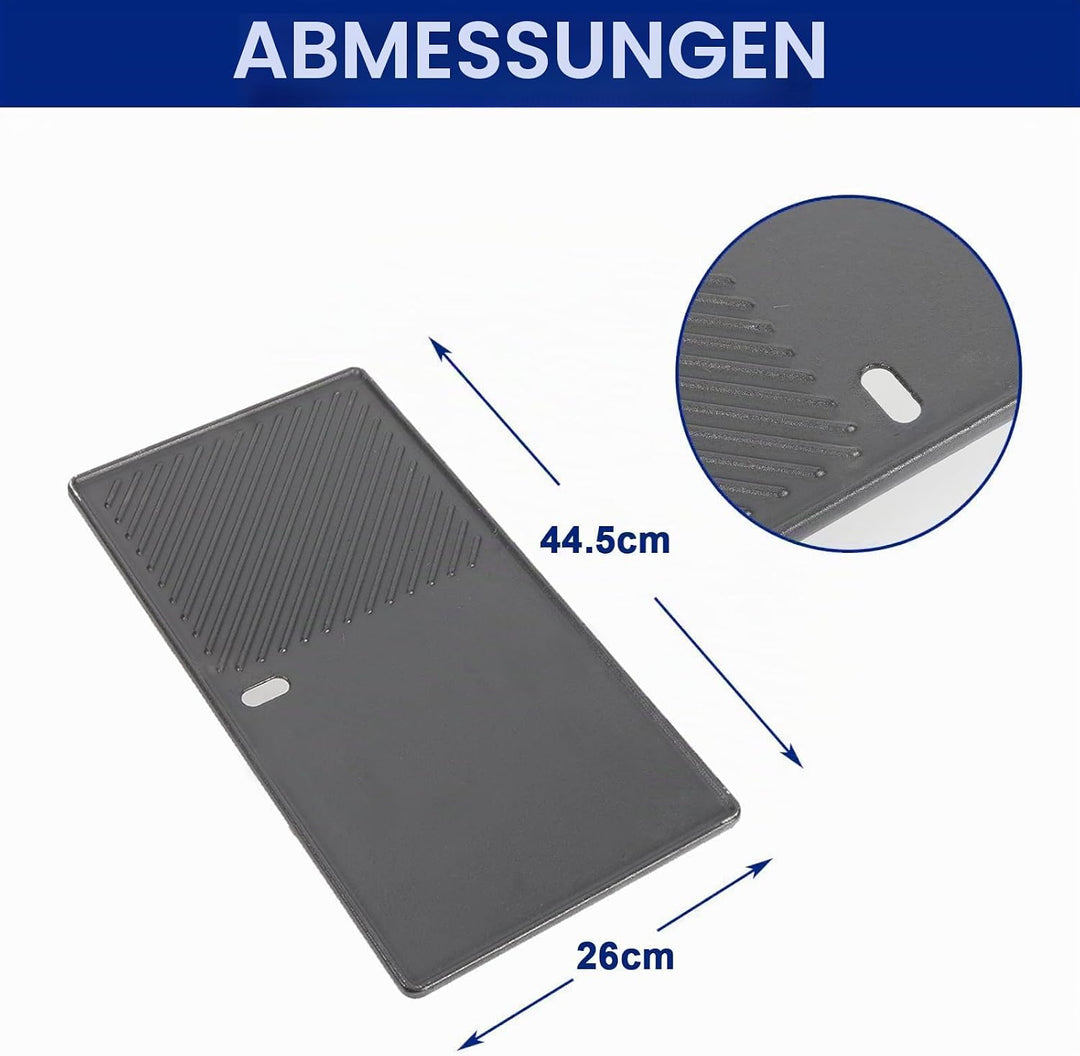 44,5CM Gusseisen Grillrost und Grillplatte Set für Weber Spirit I &amp; II 200 Serie(mit vorderen Bedien