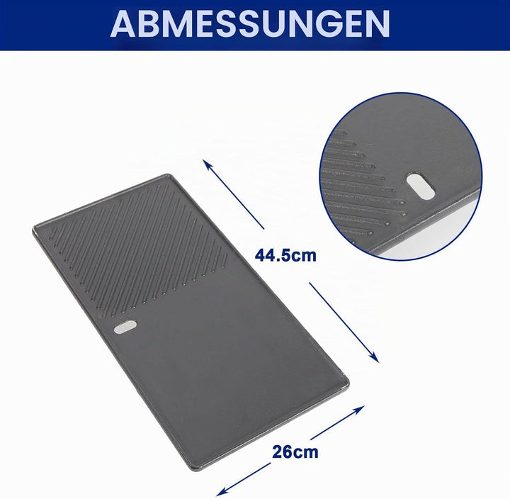 44,5CM Gusseisen Grillrost und Grillplatte Set für Weber Spirit I &amp; II 200 Serie(mit vorderen Bedien