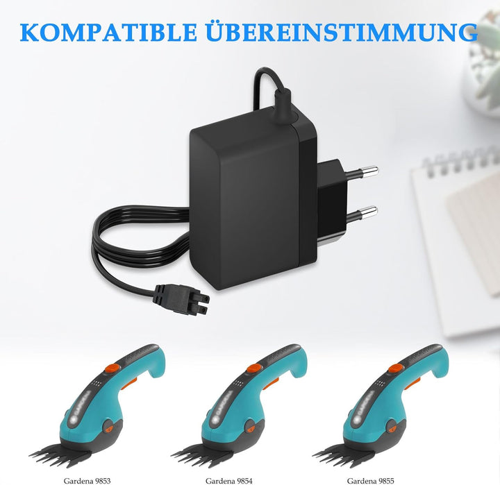 Ladekabel Für Gardena Classic Cut Li Kompatibel mit Gardena 9853 9854 9855 Der Serie Netzteil Small