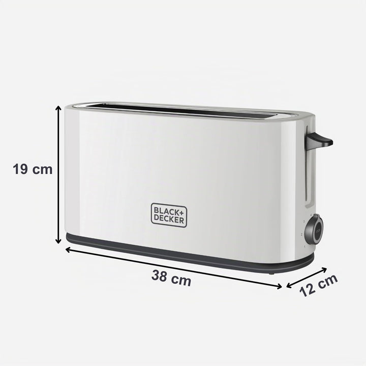 Black+Decker BXTO1001E - Toaster 1.000W, Toaster mit extra grossem Schlitz, 7 Toaststufen, High-Lift