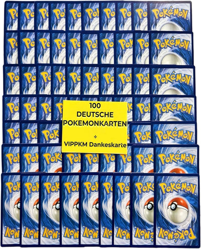 Pokemon Karten original Paket mit 100 verschiedenen Pokemon Karten deutsch - Pokemon Sammelkarten Se