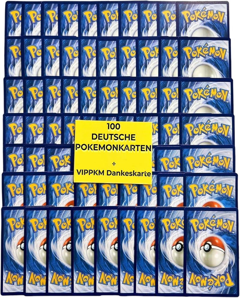 Pokemon Karten original Paket mit 100 verschiedenen Pokemon Karten deutsch - Pokemon Sammelkarten Se