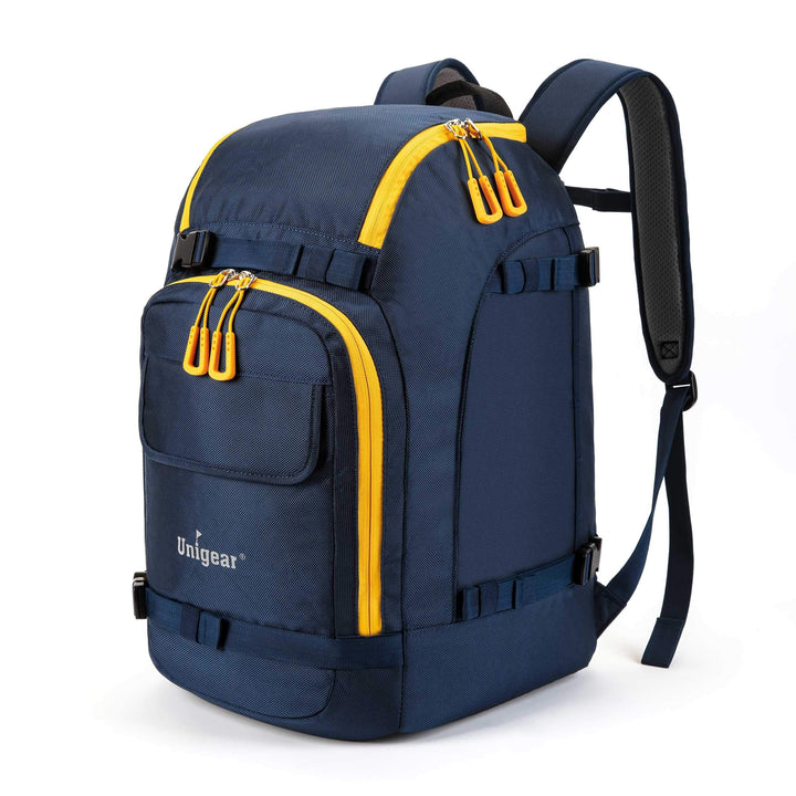 Unigear Skischuhtasche mit Helmfach und Rucksackgurten, Skirucksack Skischuhrucksack mit Helmtasche,