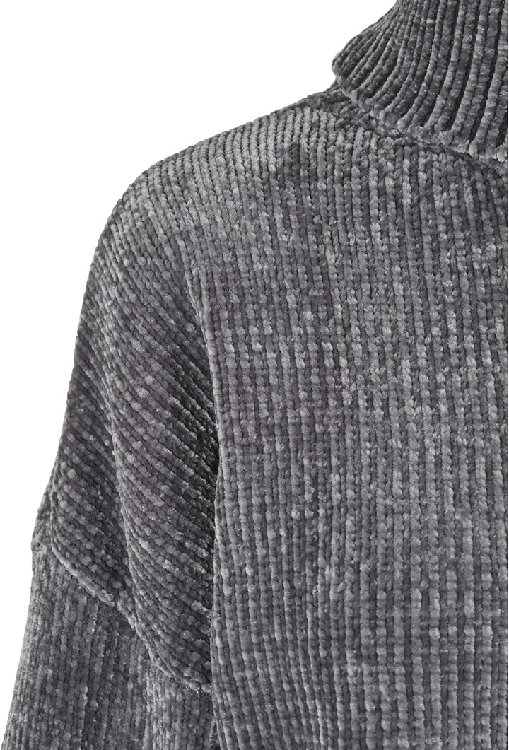 Urban Classics Damen Strickpullover kurzer Oversized Sweater, Rollkragenpullover mit weiten Ballon Ä