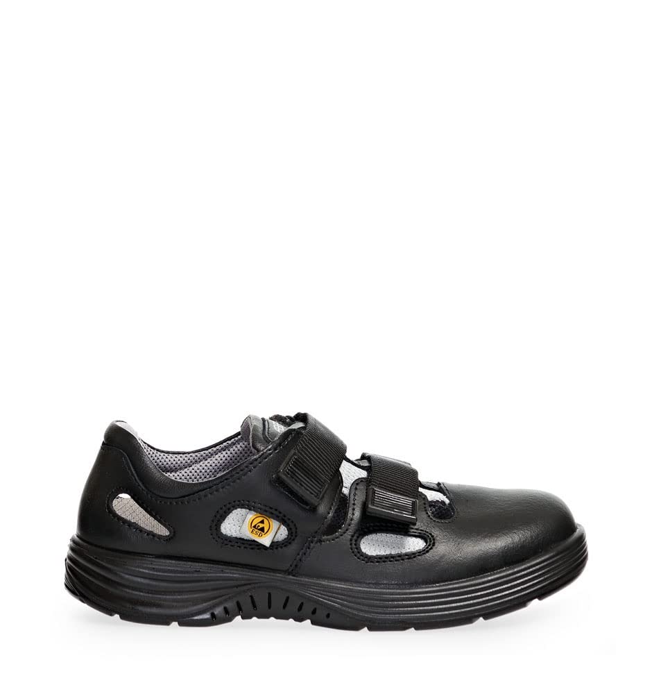 ABEBA 386516 7131036 S1 ESD Sandale, PU-Sohle, Schwarz, 46 Grösse 46 EU, 46 EU