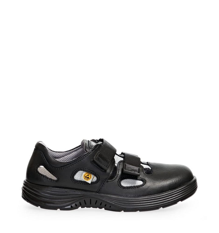 ABEBA 386516 7131036 S1 ESD Sandale, PU-Sohle, Schwarz, 46 Grösse 46 EU, 46 EU