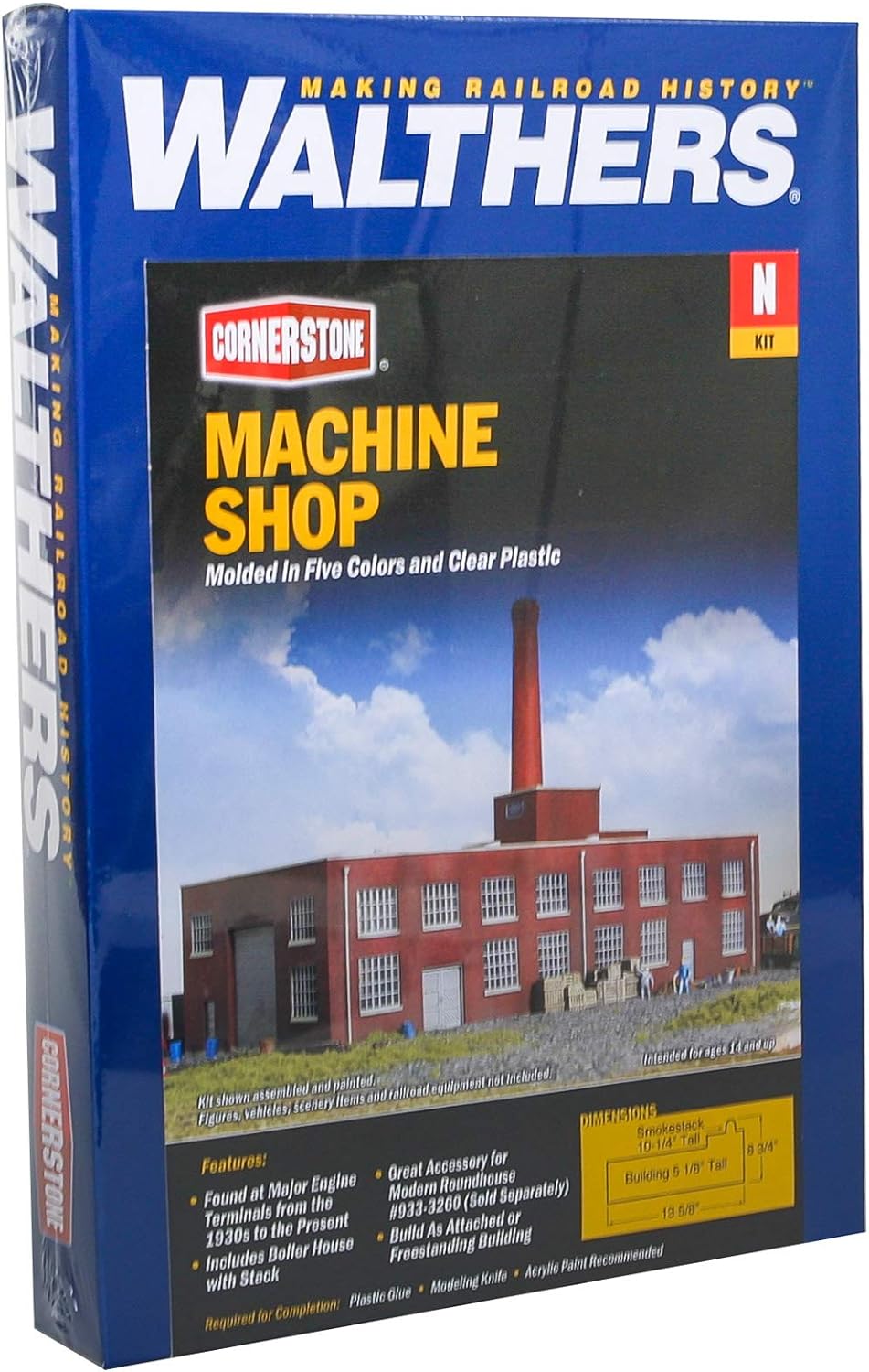 Walthers Cornerstone 933-3264 Modellbausatz, verschieden, 8-1/8 X 5-3/16 X 6-1/2" 20.6 X 13.2 X 16.5