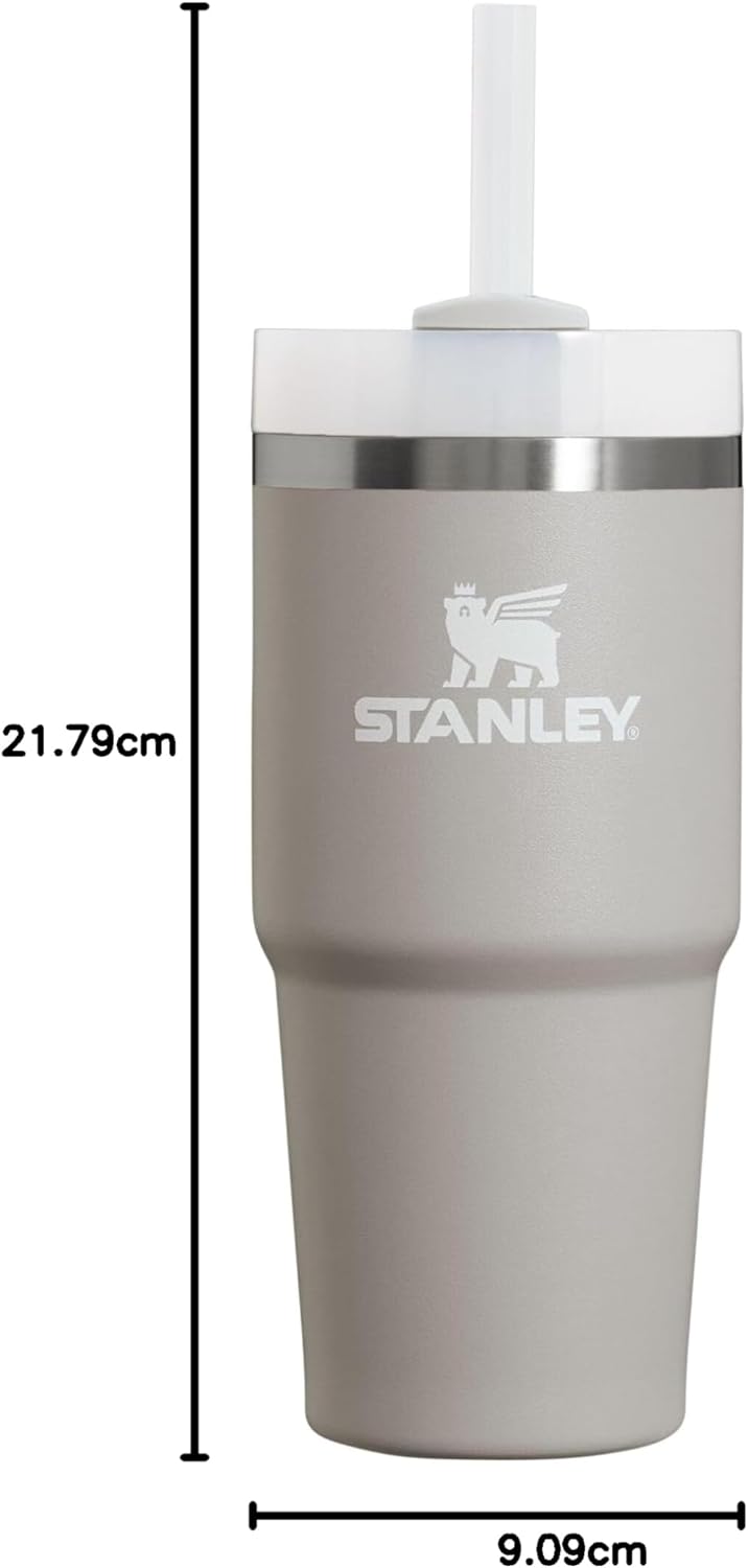 Stanley Quencher H2.0 FlowState Vakuumisolierter Becher aus Edelstahl mit Deckel und Strohhalm für W