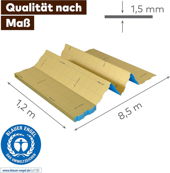 SELITBLOC 1,5 mm GripTec – 10,2 m² + Tape Verlegeunterlage für Vinyl- und Designböden mit rutschhemm