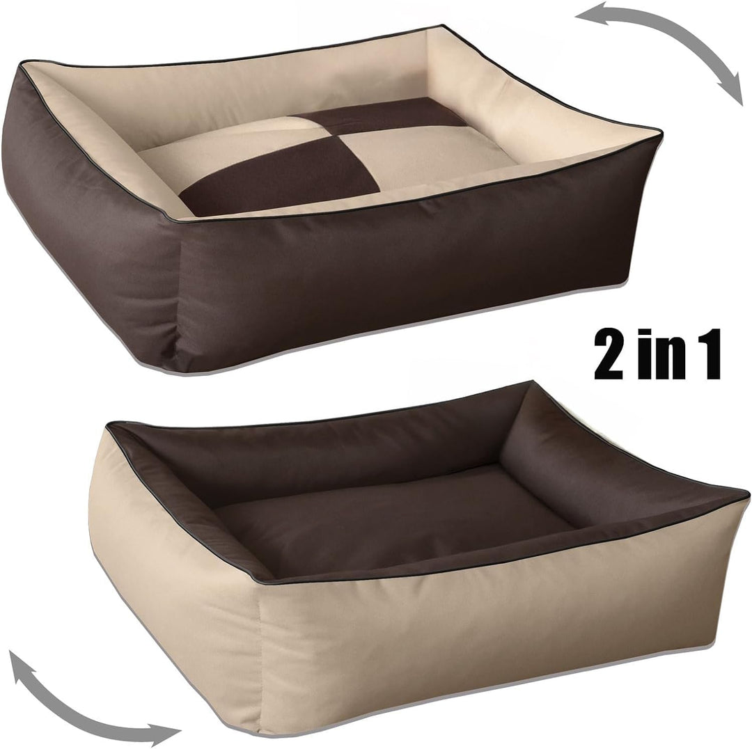 BedDog Hundebett 2in1 MAXQ, Hundekissen mit abziehbaren waschbaren Bezug, Hundekorb, Hundesofa, für