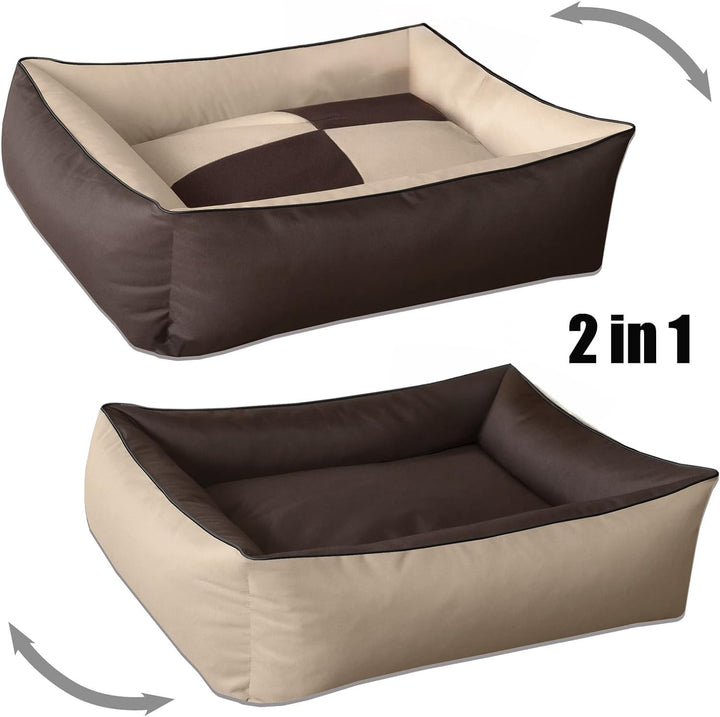 BedDog Hundebett 2in1 MAXQ, Hundekissen mit abziehbaren waschbaren Bezug, Hundekorb, Hundesofa, für