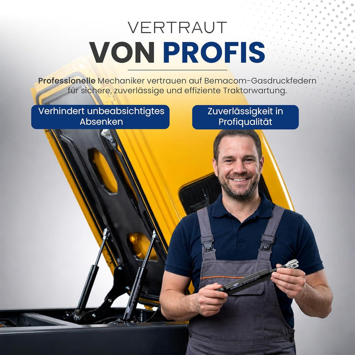 2x Gasdruckfeder für Fritzmeier Frontscheibe Verdeck Frontscheibe Verdeckplane M 701, 702, 703, 2015