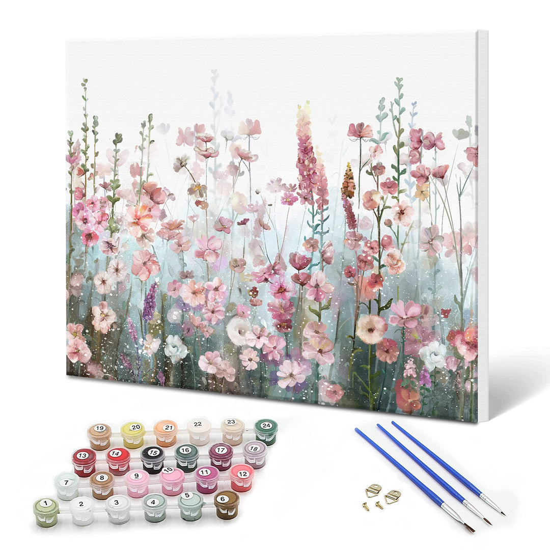 SUMGAR Malen nach Zahlen Blumen Erwachsene Bunt DIY Öl Leinwand Gemälde Set für Anfänger Senior Acry