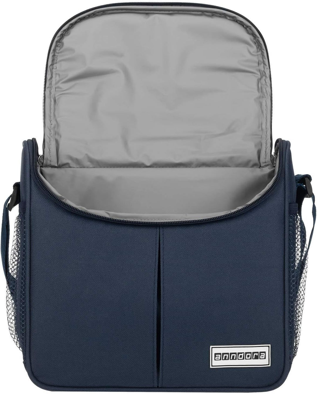 anndora Mini Kühltasche 4 Liter Vespertasche lunchbag - Farbwahl navy blau weiss, navy blau weiss