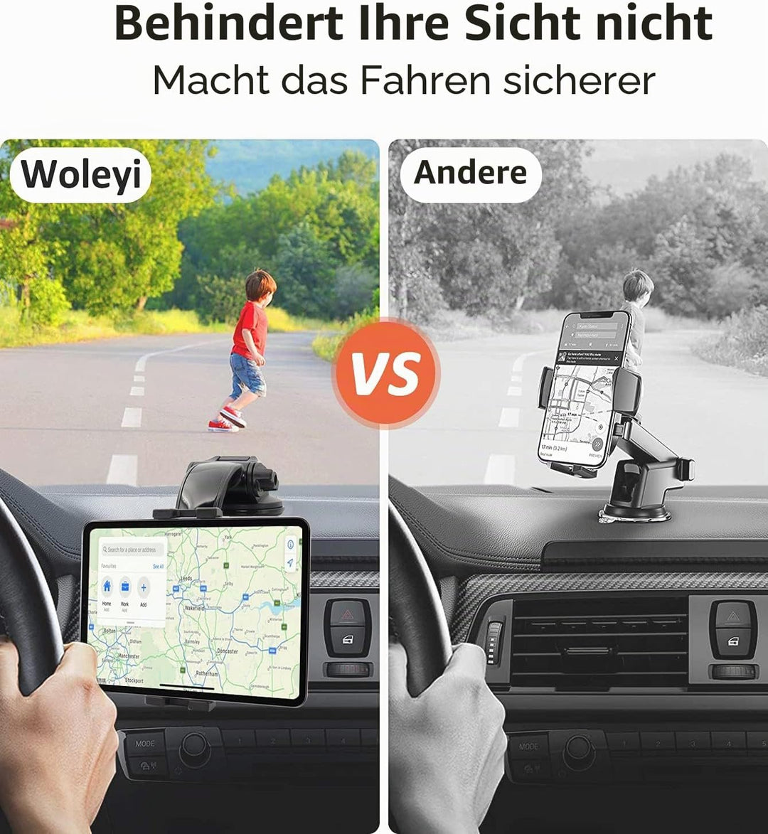 Armaturenbrett Autohalterung Tablet Halterung, Oilcan KFZ Saugnapf Tablet Halter mit Verstellbarem A