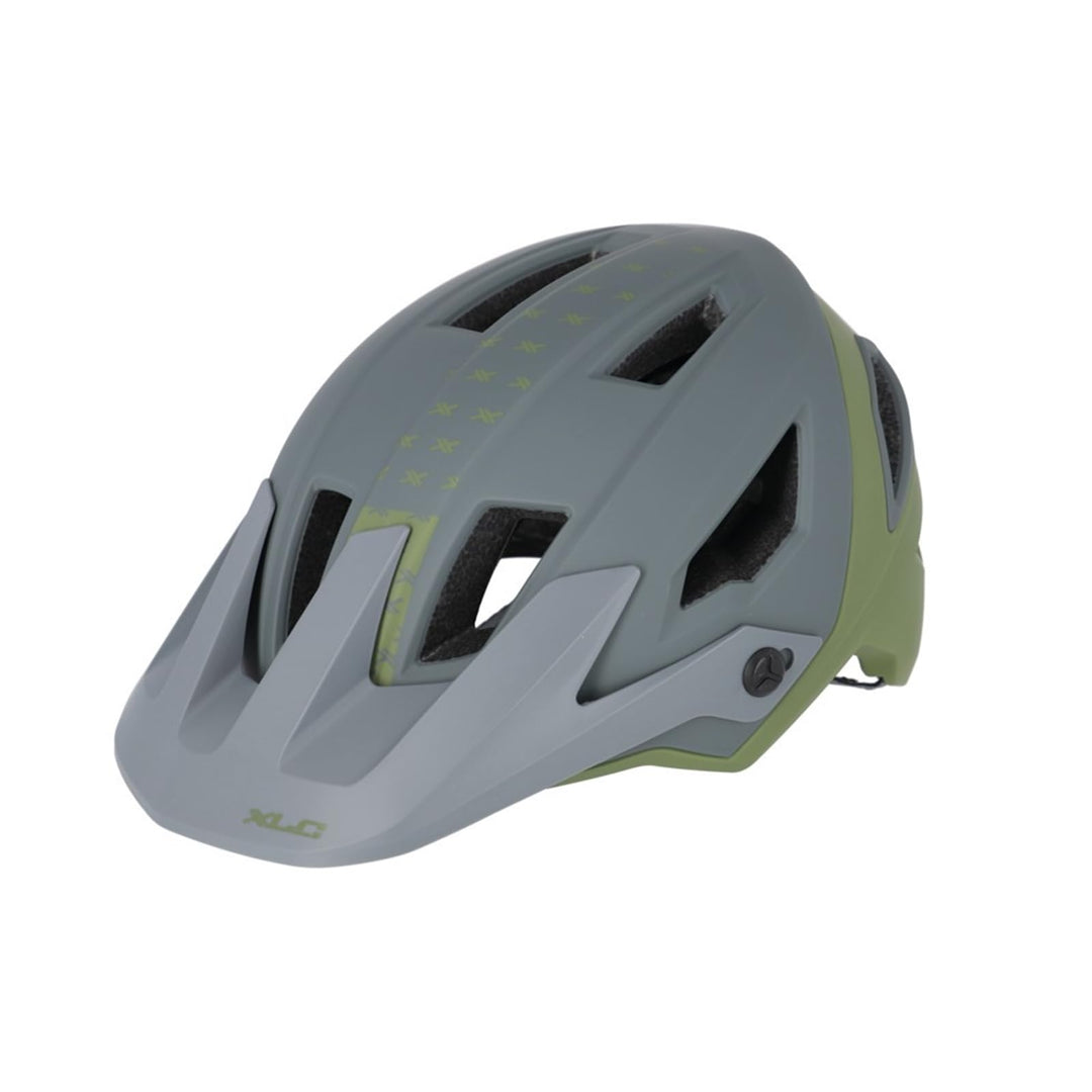 XLC Unisex – Erwachsene Enduro Fahrradhelm 54-58 Grün/Schwarz, 54-58 Grün/Schwarz