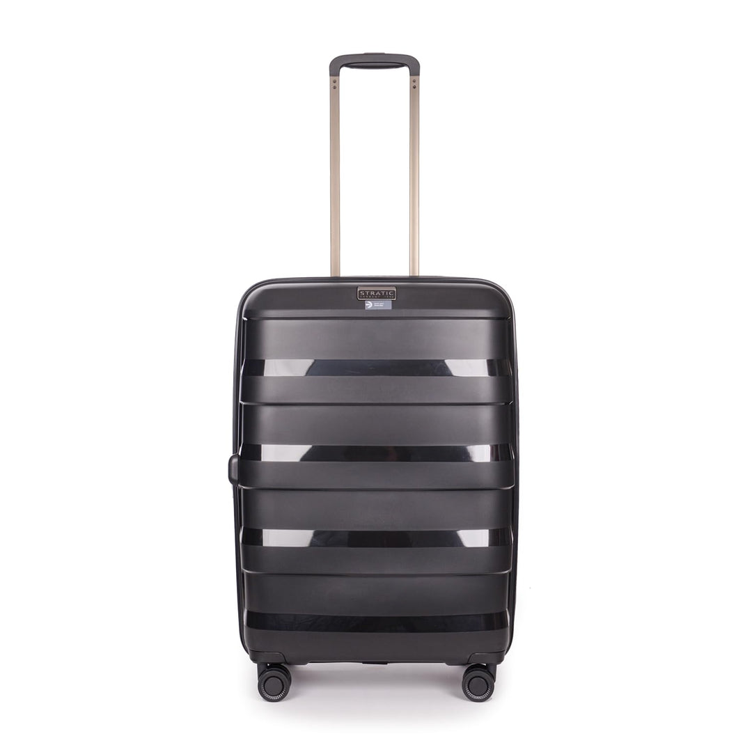 Stratic Straw+ - 4-Rollen-Trolley 66 cm M erw. Black Schwarz, Schwarz