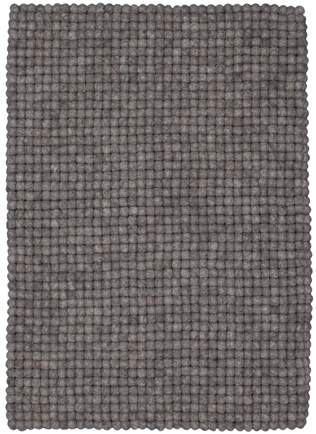 myfelt Filzkugelteppich Carl - 70x100 cm 70 x 100 cm Steingrau, 70 x 100 cm Steingrau