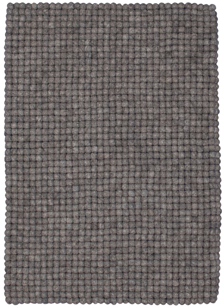 myfelt Filzkugelteppich Carl - 70x100 cm 70 x 100 cm Steingrau, 70 x 100 cm Steingrau