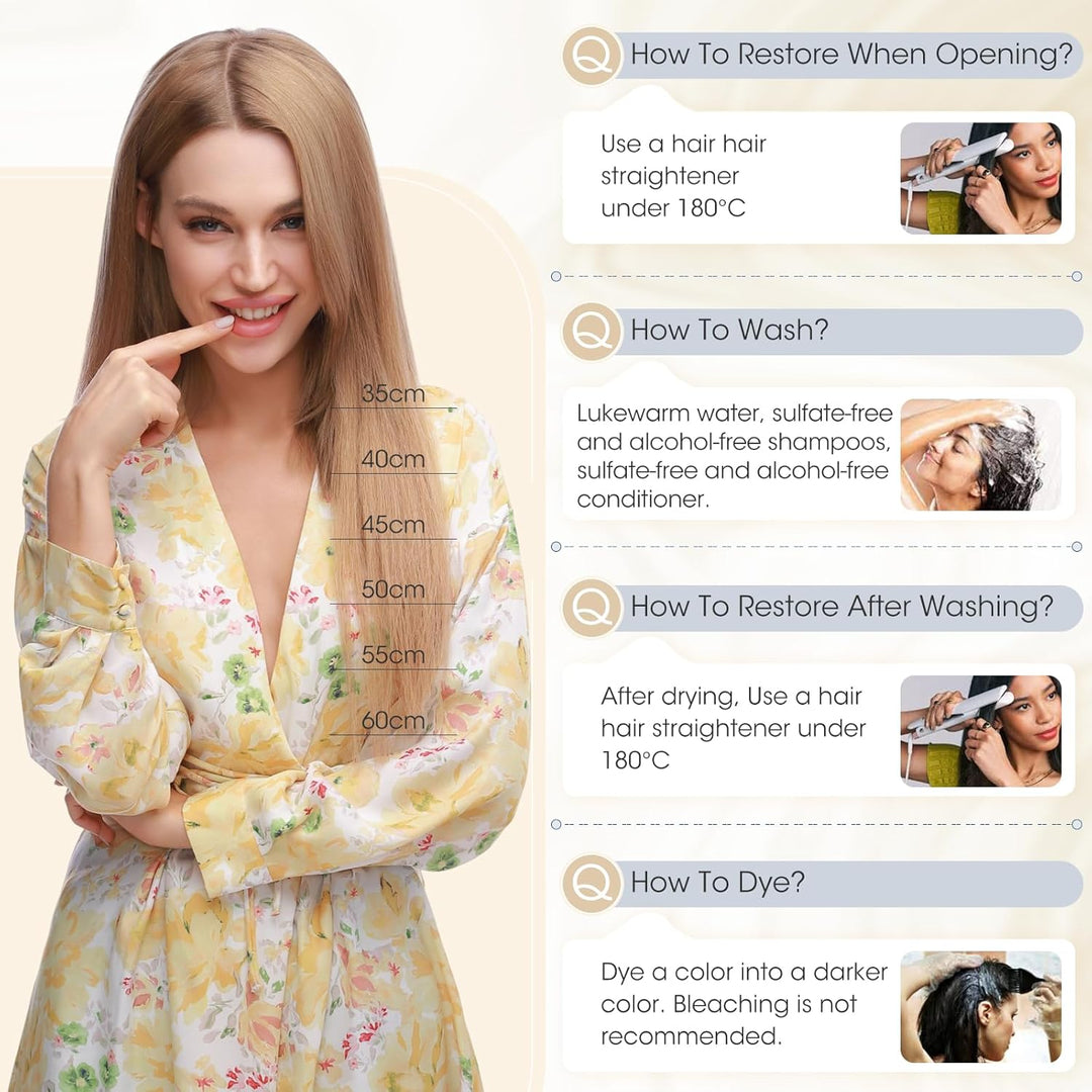 Echthaar Bonding Extensions Haarverlängerung Glatt U Tip Keratin Haar 100 Strähnen 50g (0.5g/1pcs) 4